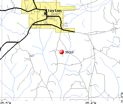Clayton, AL (36016) map