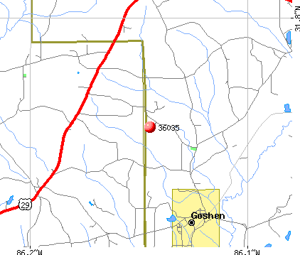 Goshen, AL (36035) map