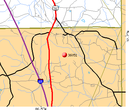Marbury, AL (36051) map