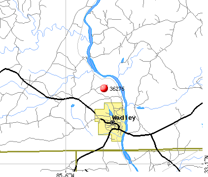 Wadley, AL (36276) map