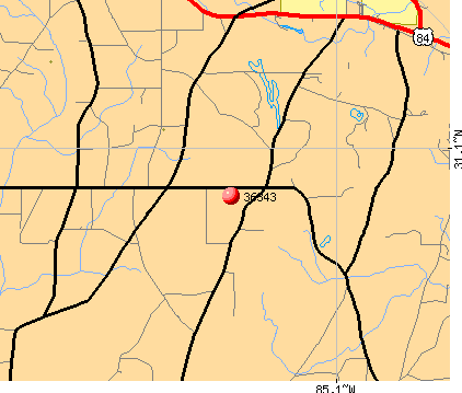 Gordon, AL (36343) map