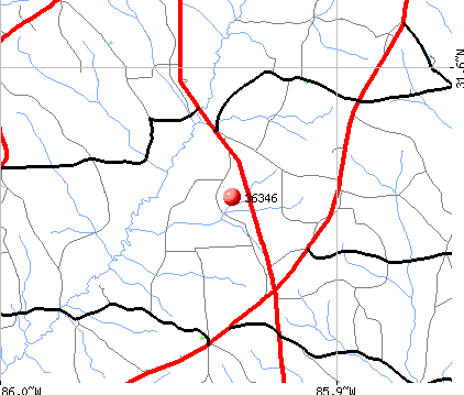 Jack, AL (36346) map
