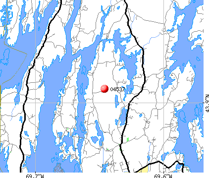 Boothbay, ME (04537) map