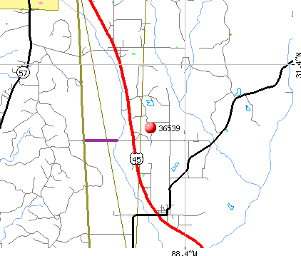 Fruitdale, AL (36539) map
