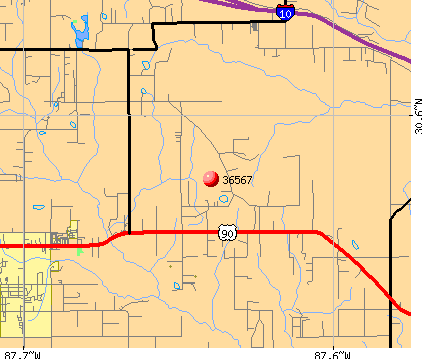 Robertsdale, AL (36567) map