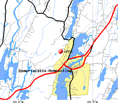 Newcastle, ME (04553) map