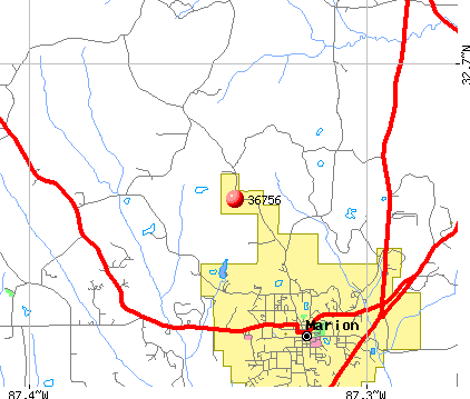 Marion, AL (36756) map