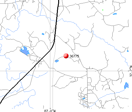 Sardis, AL (36775) map