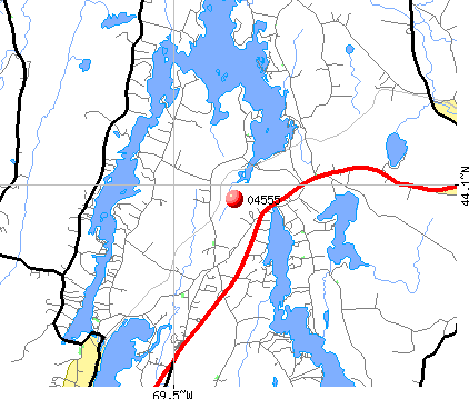 Nobleboro, ME (04555) map
