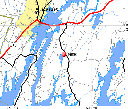 Edgecomb, ME (04556) map