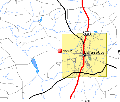 La Fayette, AL (36862) map