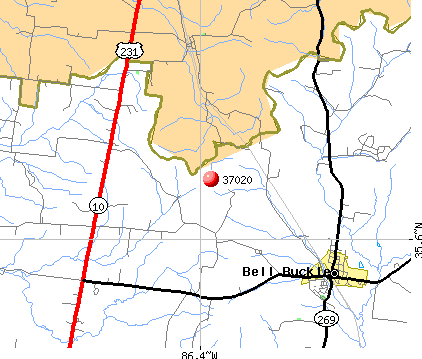 Bell Buckle, TN (37020) map
