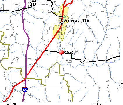 Cornersville, TN (37047) map
