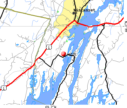 Wiscasset, ME (04578) map