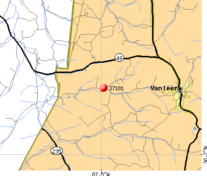 Vanleer, TN (37181) map