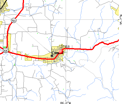 Cowan, TN (37318) map