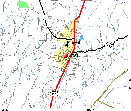 Etowah, TN (37331) map
