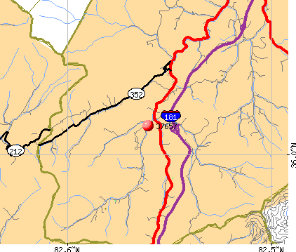 Flag Pond, TN (37657) map