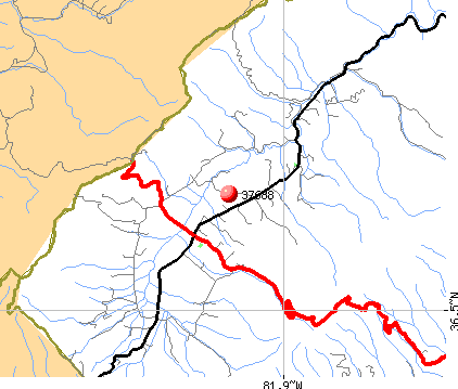 Shady Valley, TN (37688) map