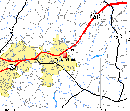 Greeneville, TN (37744) map
