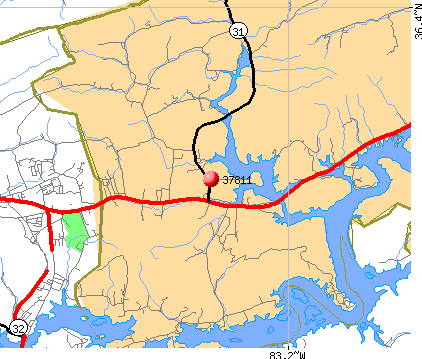 Mooresburg, TN (37811) map