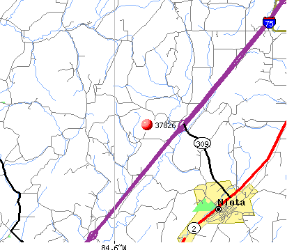 Niota, TN (37826) map
