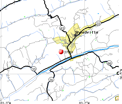 Sneedville, TN (37869) map