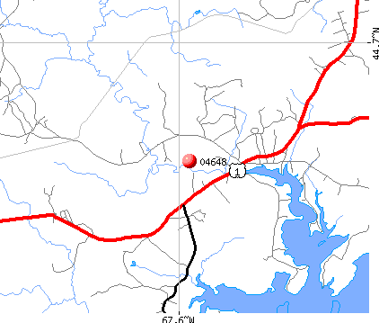 Jonesboro, ME (04648) map