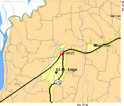 Burlison, TN (38015) map