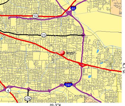 Memphis, TN (38157) map