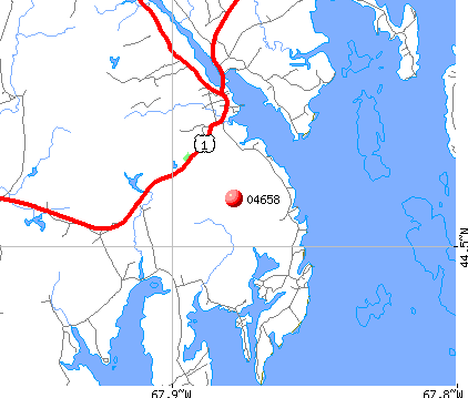 Milbridge, ME (04658) map