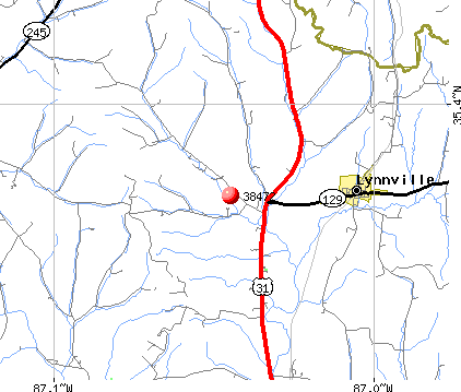 Lynnville, TN (38472) map