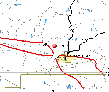Hickory Flat, MS (38633) map