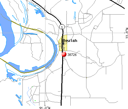 Beulah, MS (38726) map