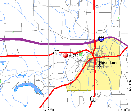 Houlton, ME (04730) map