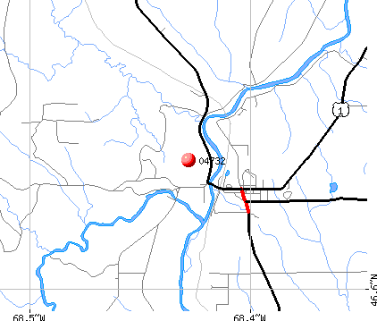 Ashland, ME (04732) map