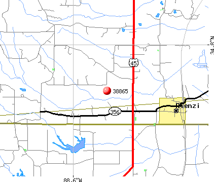 Rienzi, MS (38865) map
