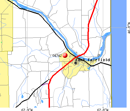 Fort Fairfield, ME (04742) map
