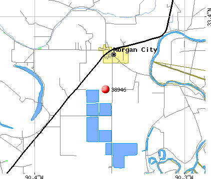 Morgan City, MS (38946) map