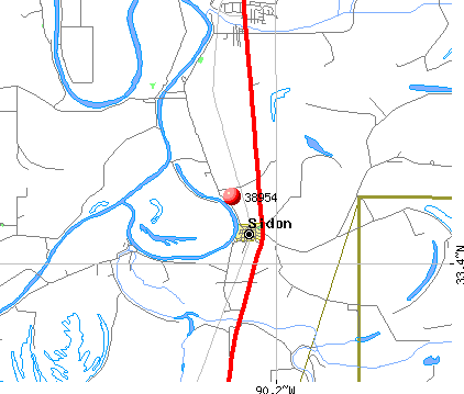 Sidon, MS (38954) map