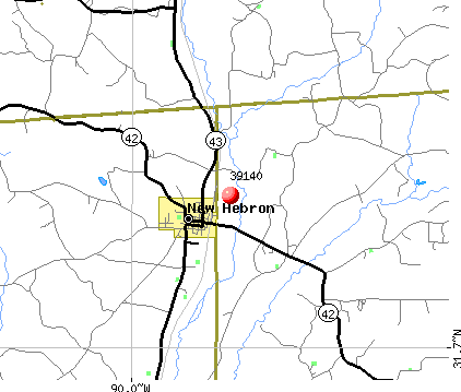 New Hebron, MS (39140) map