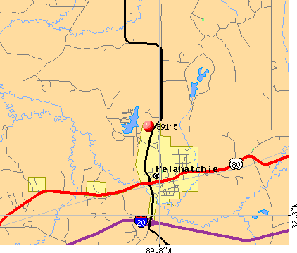 Pelahatchie, MS (39145) map