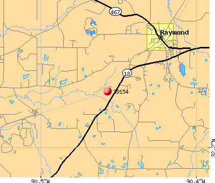 Raymond, MS (39154) map