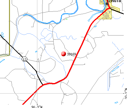 Tchula, MS (39169) map