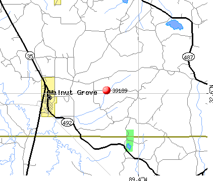 Walnut Grove, MS (39189) map
