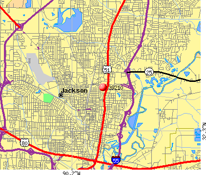 Jackson, MS (39210) map
