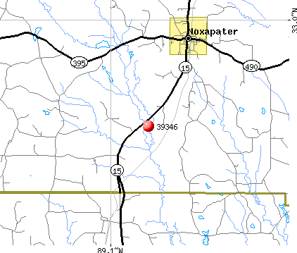 Noxapater, MS (39346) map