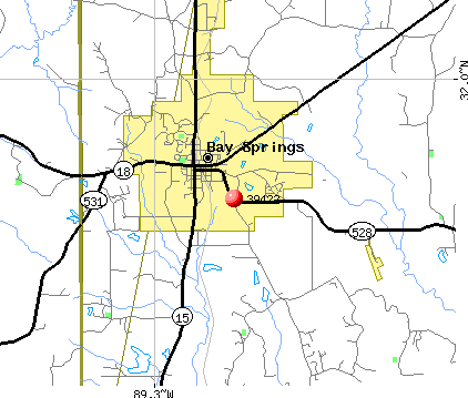 Bay Springs, MS (39422) map