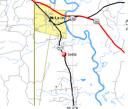 McLain, MS (39456) map