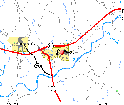 Bude, MS (39630) map